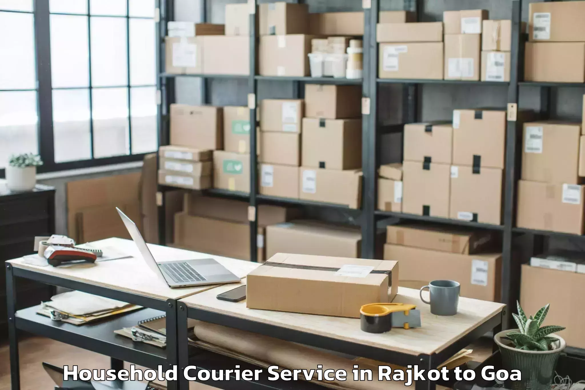 Quality Rajkot to Mopa Household Courier